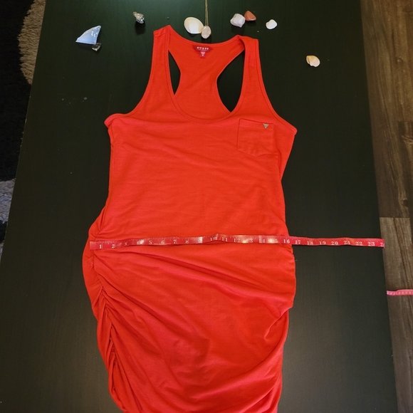 Guess Bodycon Ruched Racer Back Dress - Picture 8 of 8